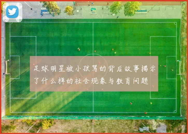 足球明星被小孩骂的背后故事揭示了什么样的社会现象与教育问题